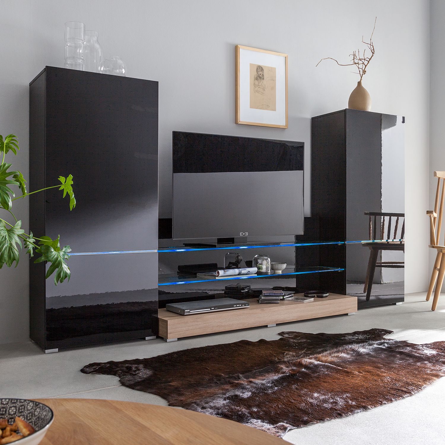 Wohnwand modern art von roomscape mit led beleuchtung ab 349,99 ...