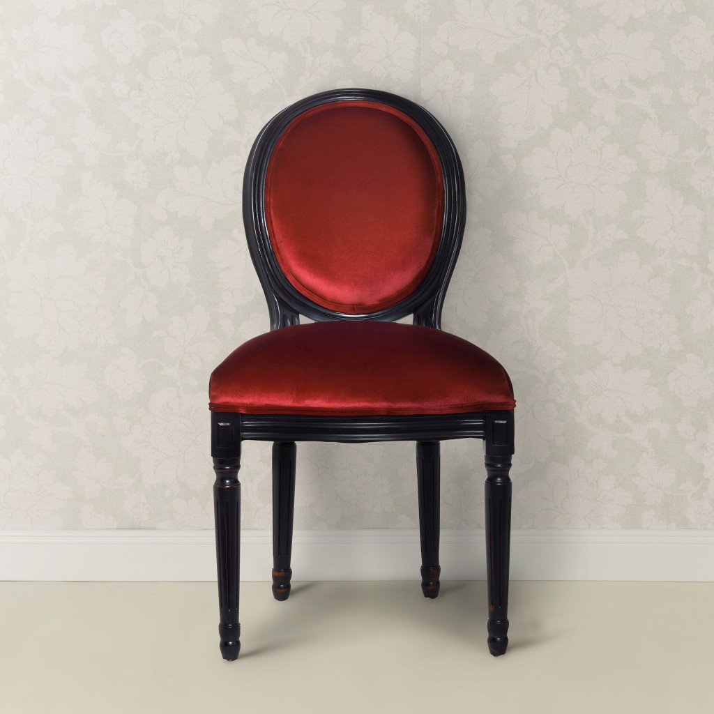 33 sparen roter Samtstuhl ANTONIA von BUTLERS nur 99,99€ Cherry
