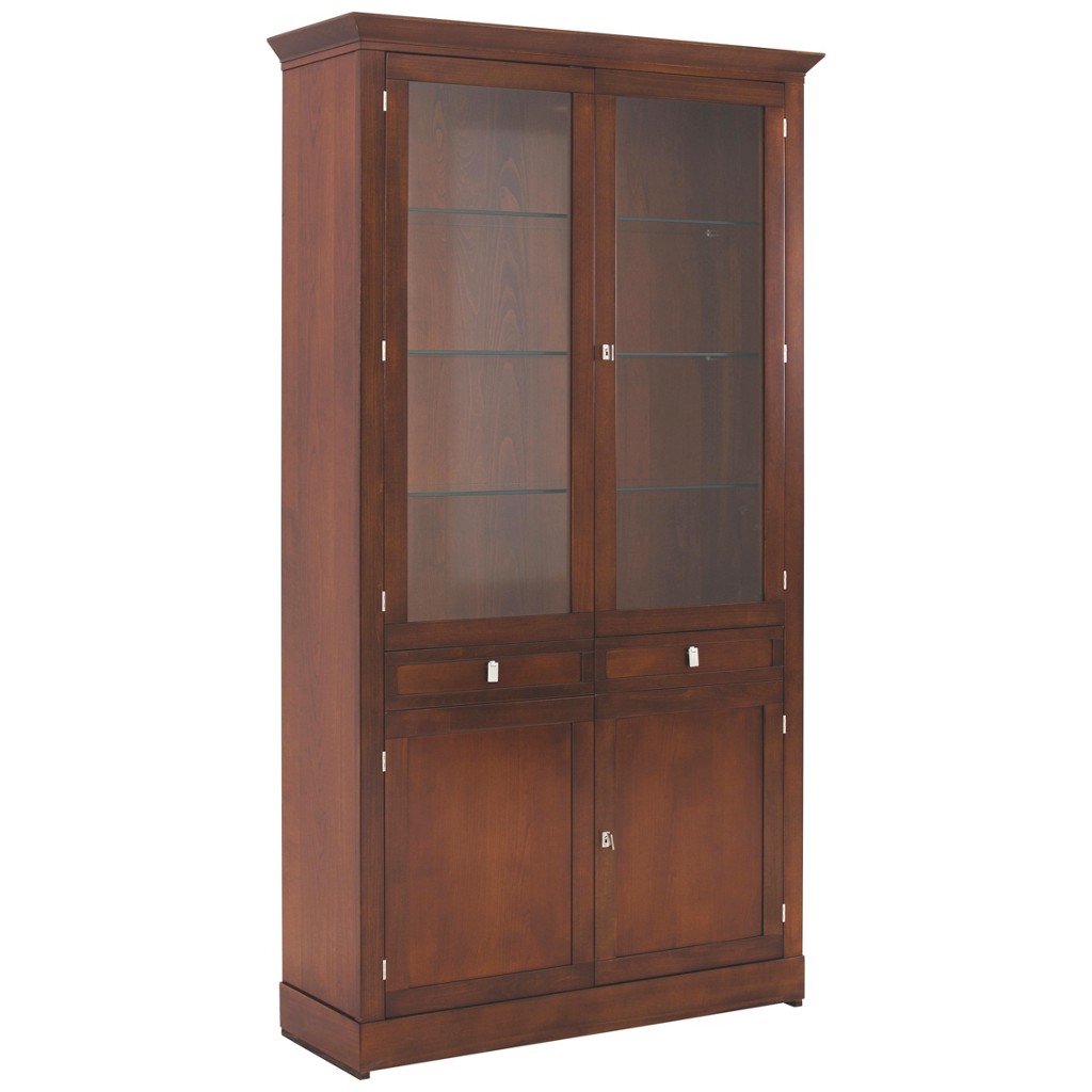 vitrinenschrank sophia von selva in nussbaum dunkel mit soft close system made in italy zum schnäppchenpreis