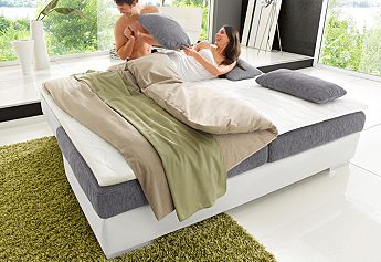 Schlafsofa mit boxspringpolsterung von Neckermann in wie? grau zum Schnäppchenpreis