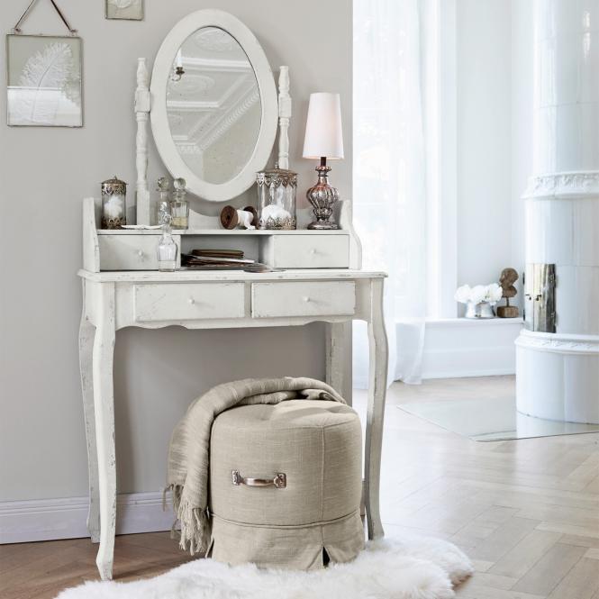 schminktisch vidette von loberon in antikweiß shabby chic-look zum schnäppchenpreis