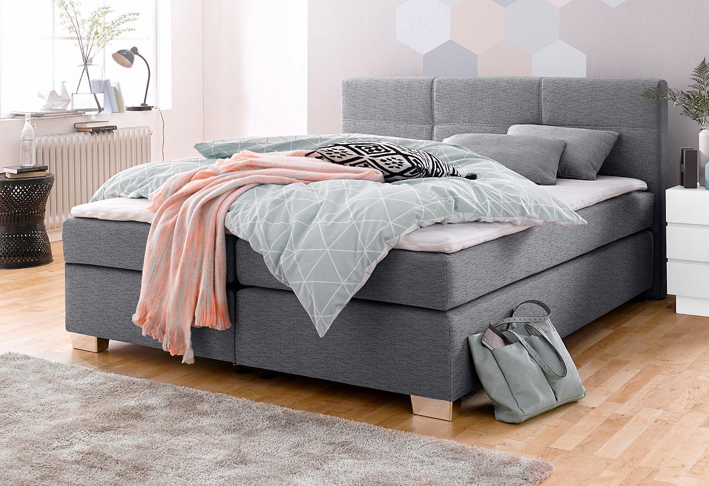 boxspringbett inkl. topper und kissen zum schnäppchenpreis bei otto