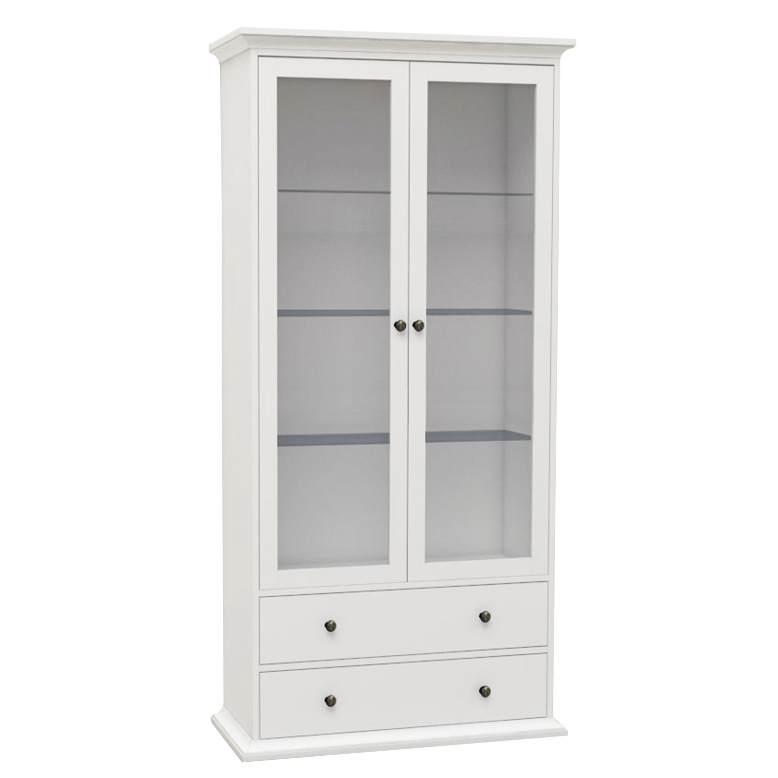 vitrine pariso aus dem dänischen bettenlager in weiß zum schnäppchenpreis