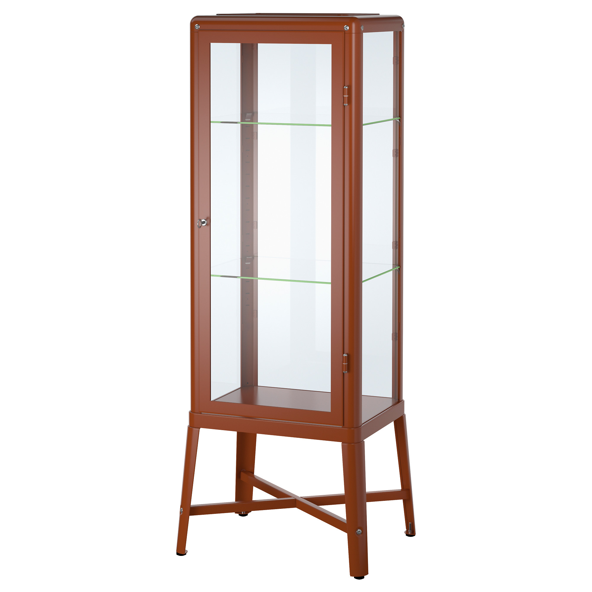 vitrine fabrikör von ikea zum schnäppchenpreis in rotbraun