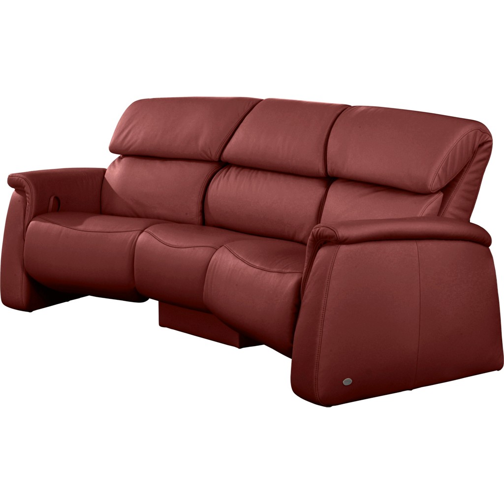 HIMOLLA Trapezsofa mit Longlife-Leder in rot