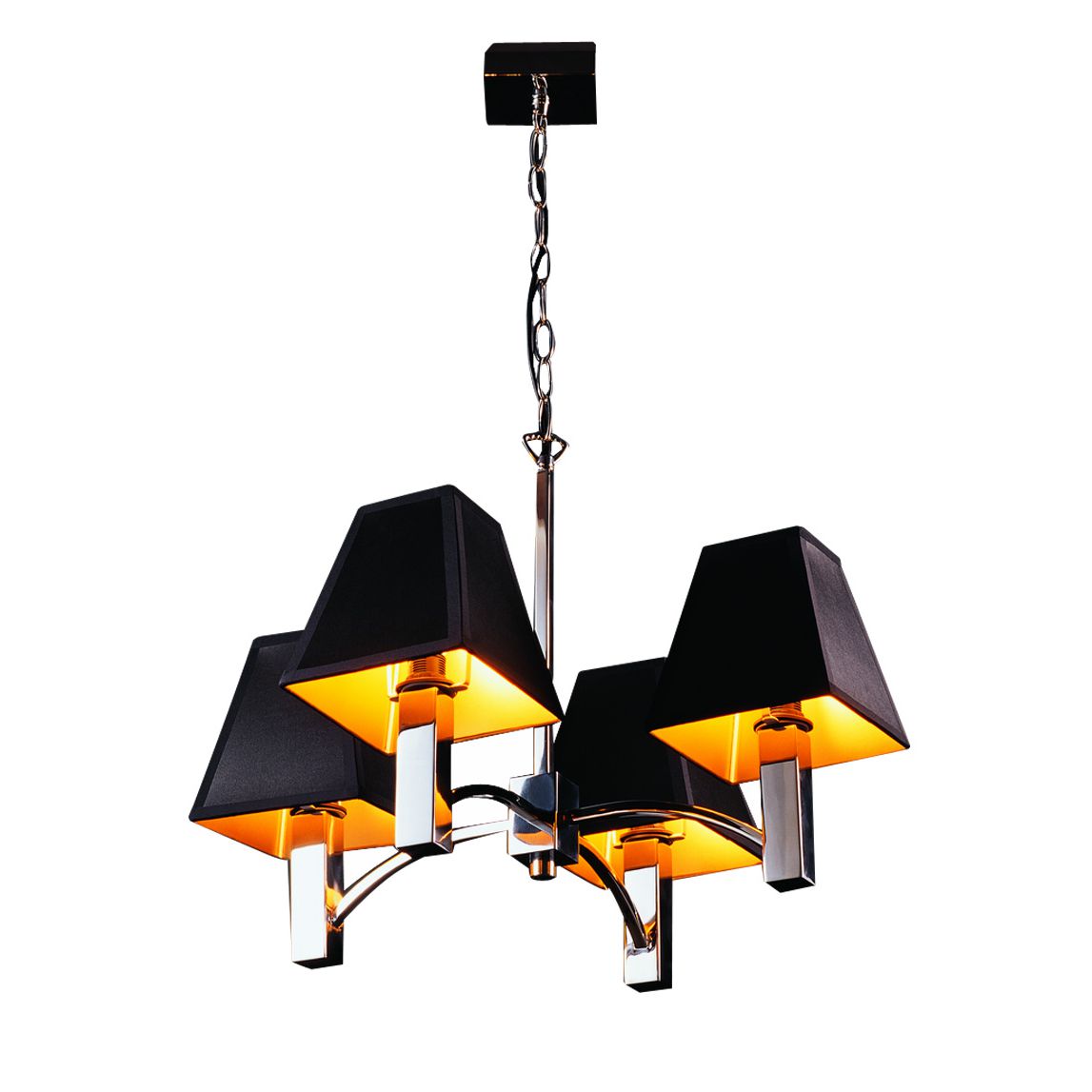 kronleuchter pavo von lampadina in schwarz-gold zum schnäppchenpreis