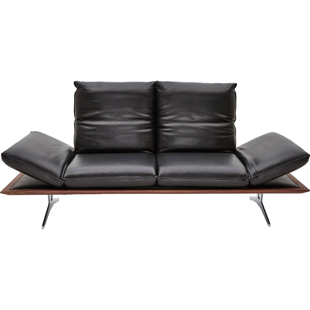 sofa von dieter knoll anilinleder schwarz zum schnäppchenpreis