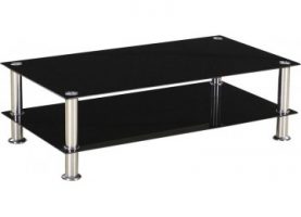Glascouchtisch DALLAS schwarz