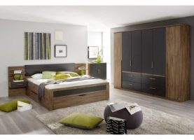 Bettanlage BERNAU Eiche Stirling NB/grau metallic