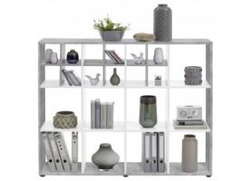 Regal Beton-Optik/weiß