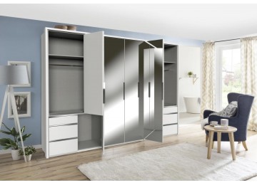 Kleiderschrank EVERLY weiß 300 cm