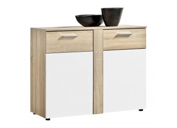 Kommode TRENTINO Sonoma-Eiche-Nachbildung/weiß ca. 100 cm