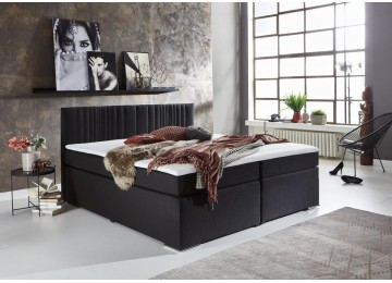 Boxspringbett LUCKY schwarz 180 cm