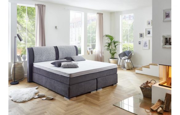 Boxspringbett SMOKY grau 180 cm