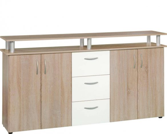 Megakommode NEVADA Sonoma-Eiche-Nachbildung/Weiß ca. 155 cm