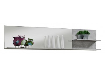 Spiegelpaneel NEAPEL Beton Optik/ HGL weiß 179 cm