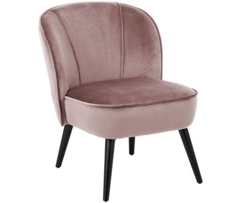 samt-sessel lucky von anderson altrosa-schwarz