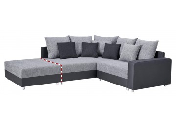 Ecksofa QUADRO II grau ohne Hocker