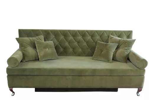 3-Sitzer Schlafsofa Glamour Altgrün