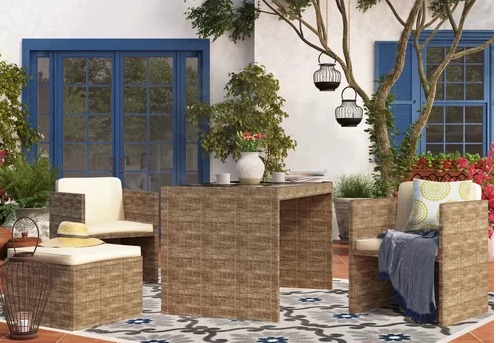 4-Sitzer Gartengarnitur Carrara Polyrattan