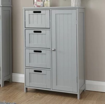 Hochschrank Hampton Grau