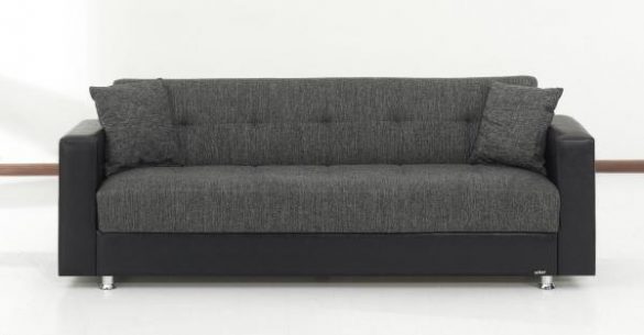 Sofa NINO 3-Sitzer schwarz/grau
