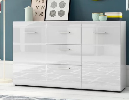 sideboard gw-adana hochglanz weiß