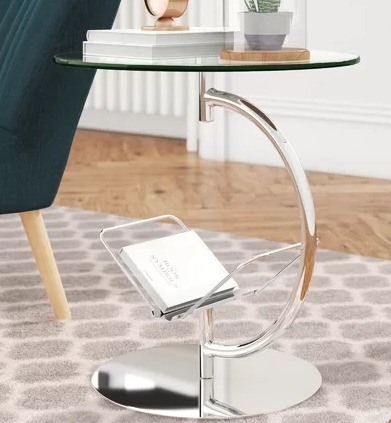 Beistelltisch Lundgren Metall-Glas