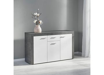 45% sparen - Kommode FOCUS Beton-Optik dunkel/weiß - nur 55,00€ | Cherry Möbel