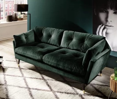 Sofa Calhern Dunkelgrün