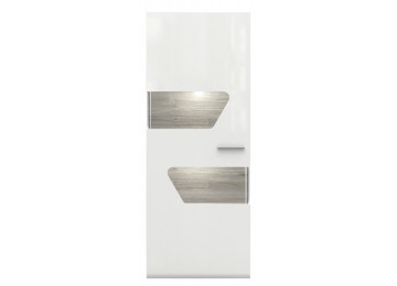 Vitrine KANDO Hochglanz weiß ca. 70 cm links