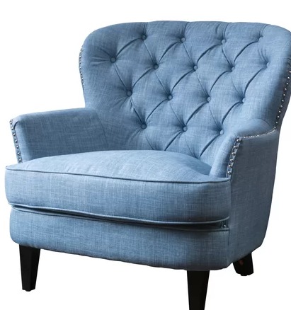 Clubsessel Parmelee Hellblau