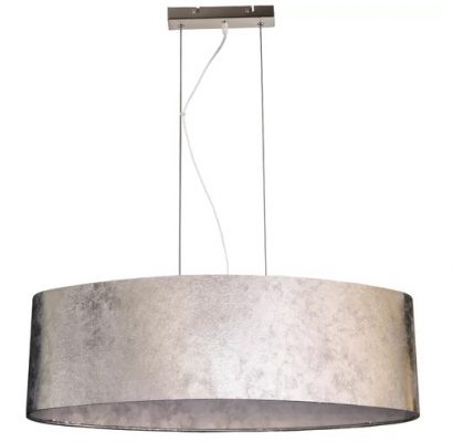 Trommel-Pendelleuchte Withernsea Silber-Metallisch
