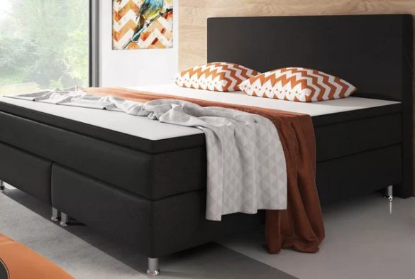 Boxspringbett mit Topper Valera Schwarz