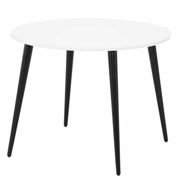Esstisch OSLO (ø 100 cm, rund, schwarz-weiß)