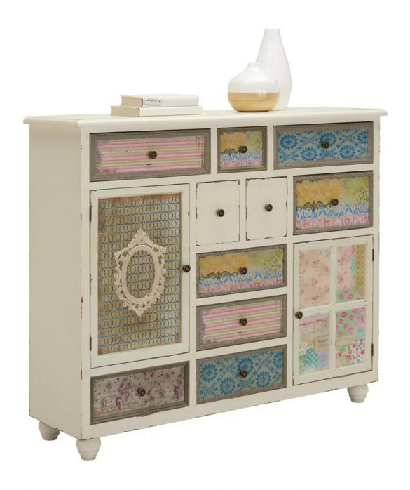 KOMMODE massiv antik, Gebrauchsspuren Multicolor