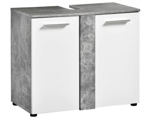 Waschbeckenunterschrank TRENTINO Beton-Optik/weiß