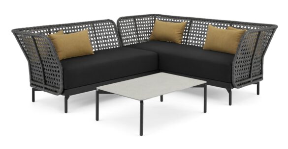 Balawa Gartenecksofa Grau