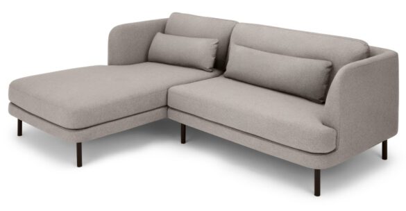 Herman Ecksofa Récamiere links Manhattan-Grau