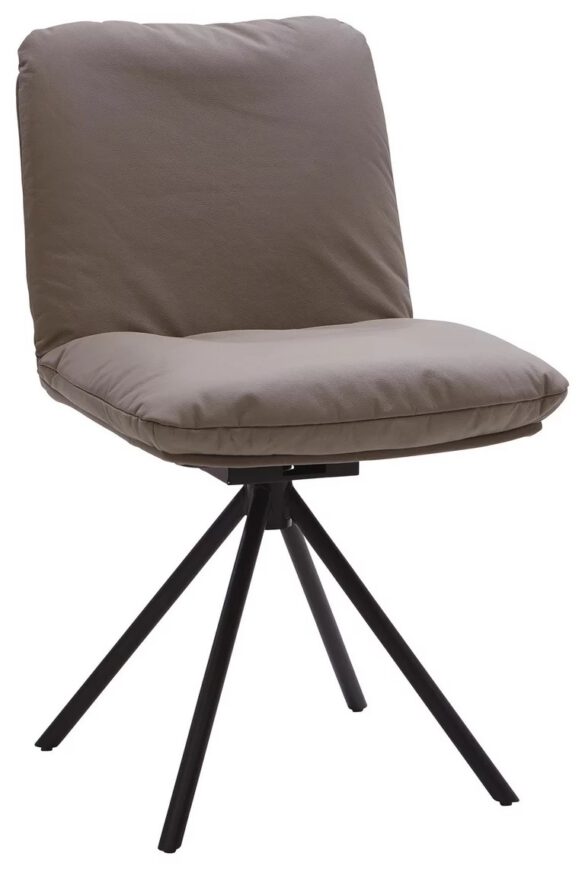STUHL ECHTLEDER ANTHRAZIT, TAUPE