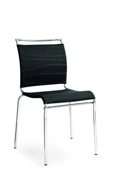 STUHL AIR Schwarz, Chromfarben