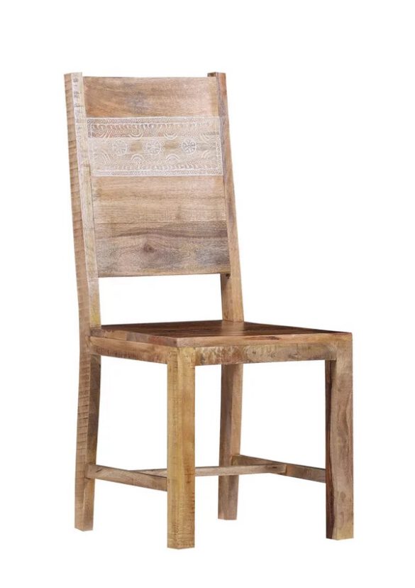 STUHL Mangoholz massiv Naturfarben