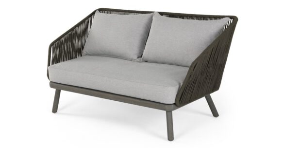 Alif 2-Sitzer Gartensofa Grau