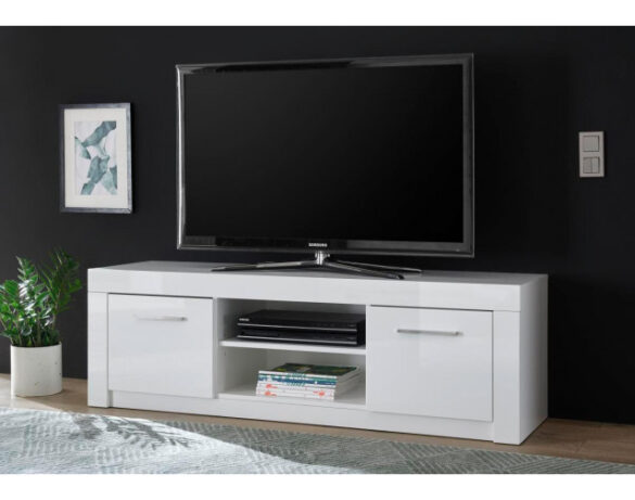 TV-Lowboard PHILADELPHIA Weiß-Weiß Hochglanz