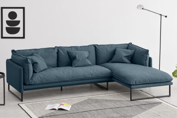 Malini Ecksofa (Récamiere rechts) Orleansblau