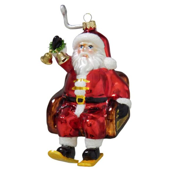 Weihnachtsbaumfiguren SANTA IM SESSELLIFT