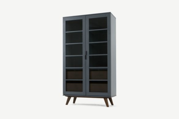 Aveiro Schrank Grau und Glas