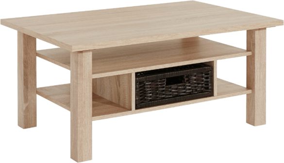 PRO Line Couchtisch mit FLECHTKORB
