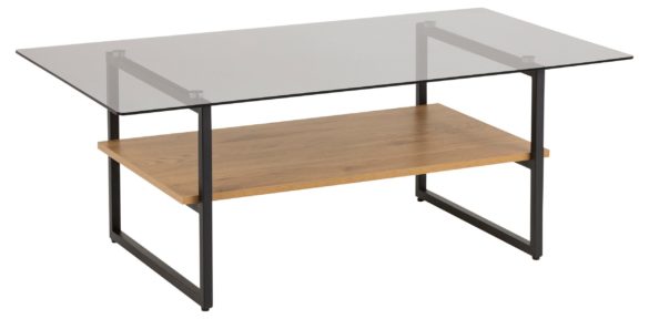 Okla Couchtisch mit 1 Ablage GRAU von EBUY24