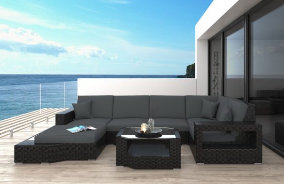Gartenmöbelset MESSANA U Form von SOFA DREAMS